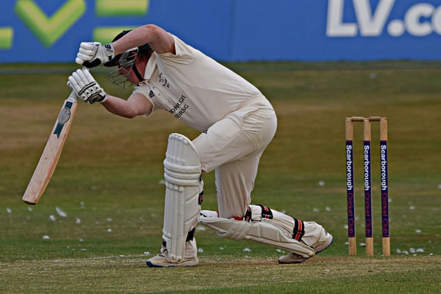 Wykeham batter Ezra Pashby plays it through the covers