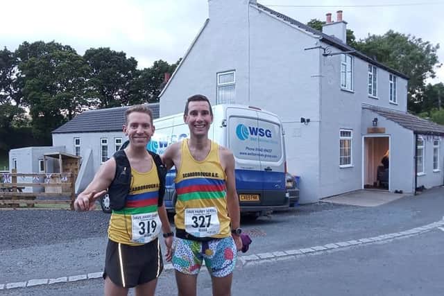 Commondale Fell Race runner-up Paul Lawton, left and winner Daniel Bateson, both from Scarborough AC