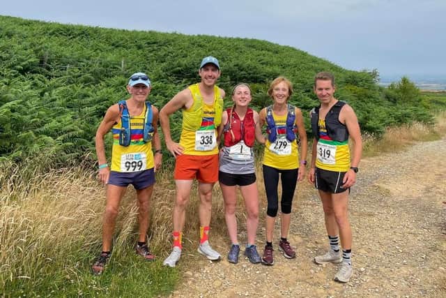 The five Scarborough AC runners in action at Viking Chase