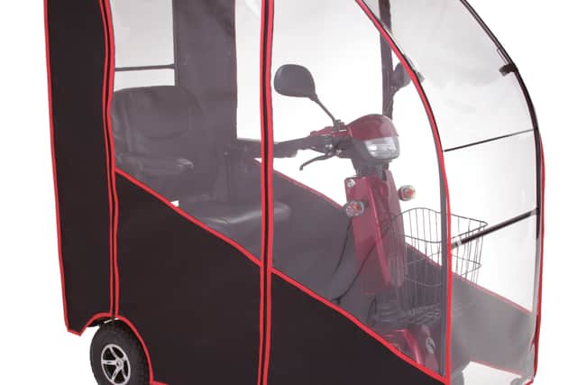 The cost of replacing the mobility scooter is estimated at around £2,000. The missing scooter has a canopy like this model. Photo courtesy of Electric Mobility Euro Limited