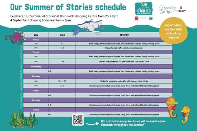 The 'Our Summer of Stories' schedule.