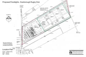 Plans for Scarborough Rugby Club floodlights.