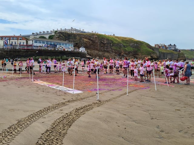 Competitors at the start of this year's Colour Run.