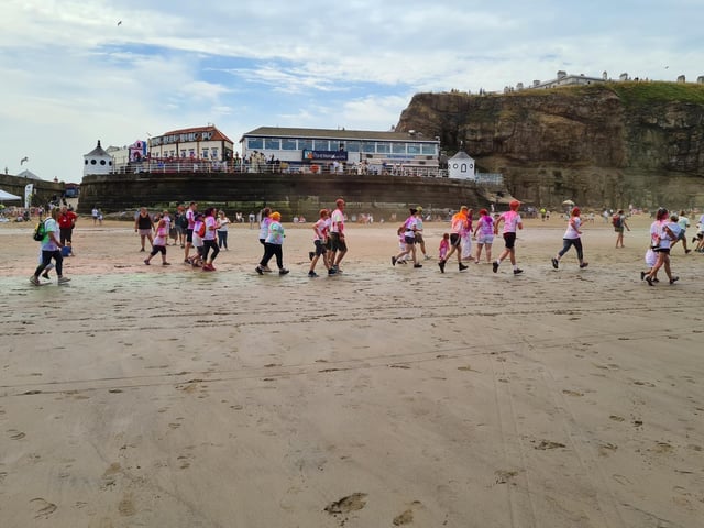 Whitby Colour Run on Whitby beach.
