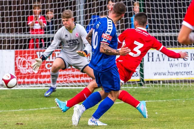Whitby number 10 Marcus Giles makes it 2-0 against Middlesbrough FC

Photos by Brian Murfield
