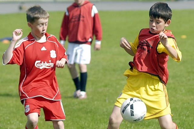 Nigel Carson's Soccer School gets underway at Raincliffe School.