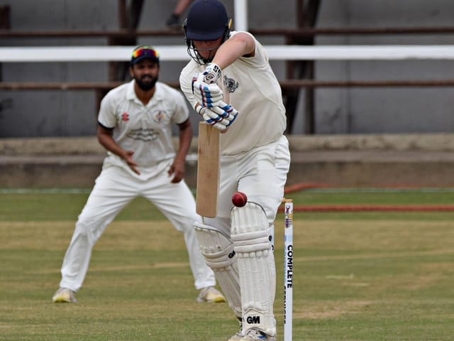 Young Ed Hopper batting at Driffield