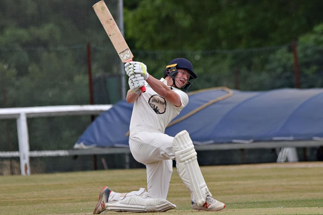 Scarborough CC youngster Hayden Williamson struck a couple of lusty blows and remained not out