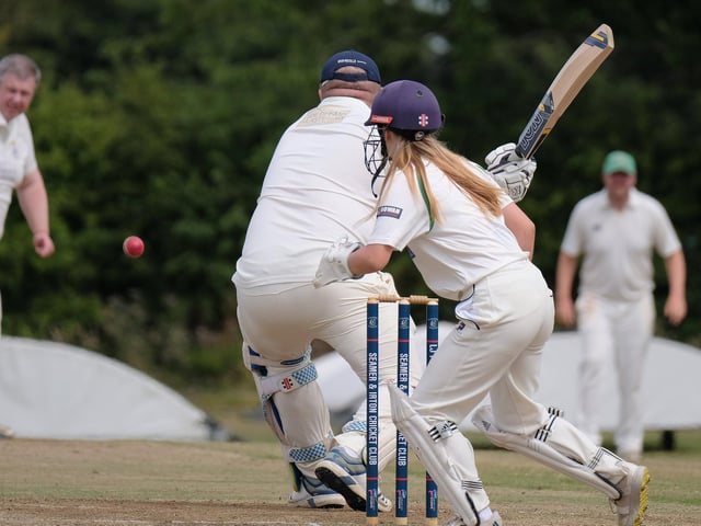 Seamer on the attack