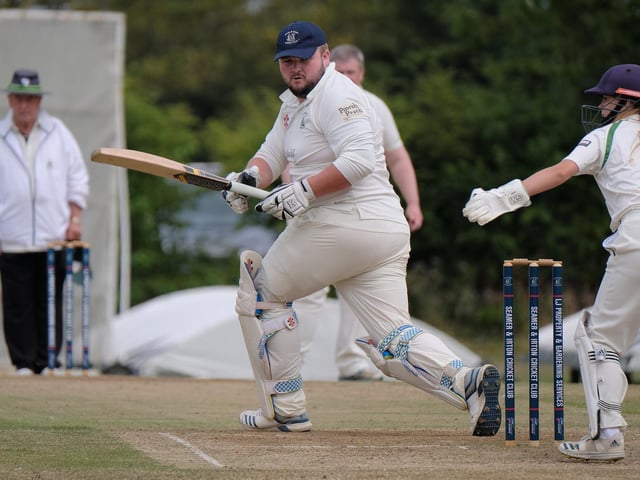 Matty Morris in batting action