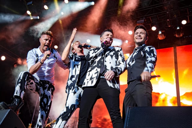 Westlife at Scarborough's Open Air Theatre. Photo courtesy of Cuffe and Taylor.