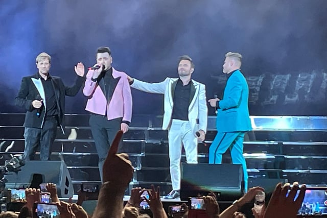 Westlife at Scarborough's Open Air Theatre. Photo by Steve Bambridge.