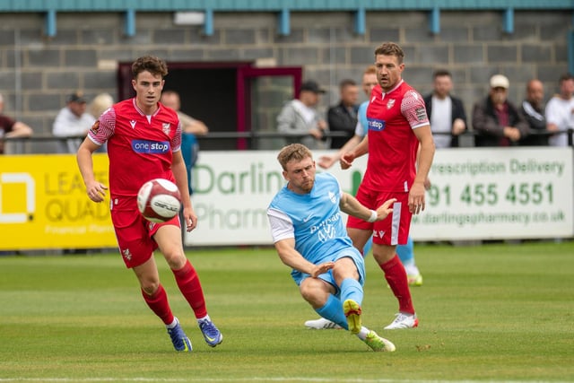 Boro's Dom Tear and Simon Heslop look on while Shields push on

Photos by Craig McNair/ID Event Photography