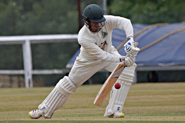 Pat Roberts batted patiently for his 28 for the visiting team