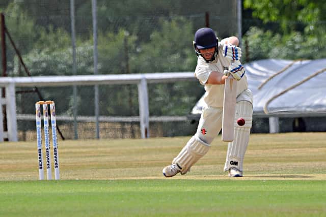 Scarborough CC's young all-rounder Ed Hopper top-scored with 31
Photos by Simon Dobson