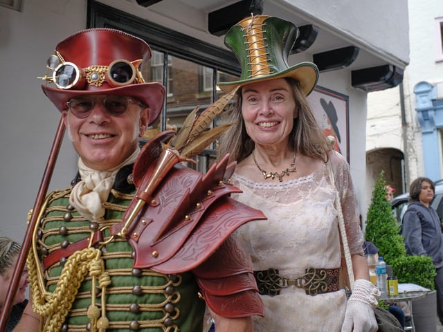 Some flamboyant costumes were on show.