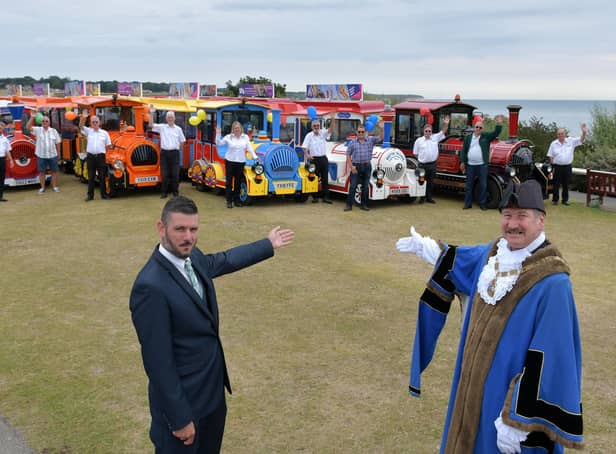 Councillor Mike Medini, portfolio holder for culture, leisure, libraries and customer service and right : Chairman of East Riding of Yorkshire Council, Councillor John Whittle at the celebration. Photo submitted