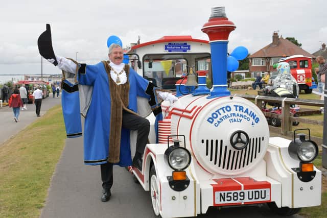 Chairman of East Riding of Yorkshire Council, Councillor John Whittle helps mark the 60th anniversary of the land trains. Photo submitted