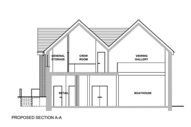 Plans for the extension at Filey RNLI Lifeboat Station.