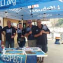 Scarborough's Sea Safety Team offering safty advice on Flag Day.