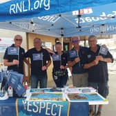 Scarborough's Sea Safety Team offering safty advice on Flag Day.