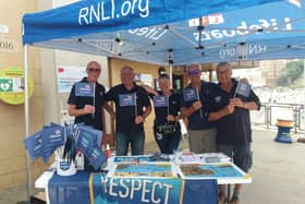 Scarborough's Sea Safety Team offering safty advice on Flag Day.