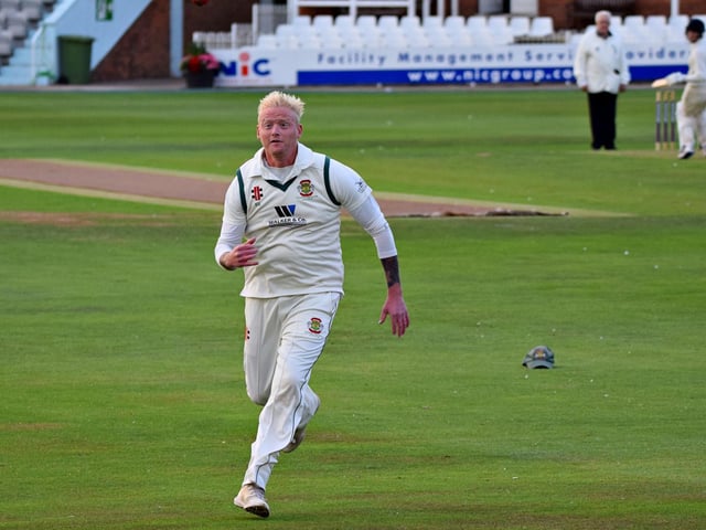 Flixton's Stuart Stocks races to prevent a boundary