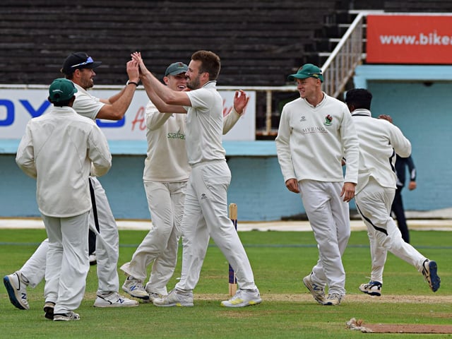 Harrogate CC celebrate a wicket