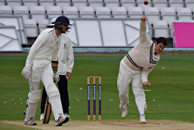 Pat Roberts bowled a tidy spell for the hosts