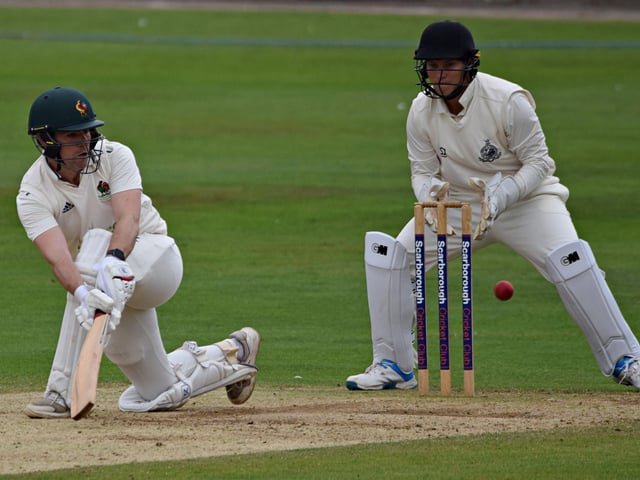 Harrogate batter Jordan Sleightholme made a useful 25 not out