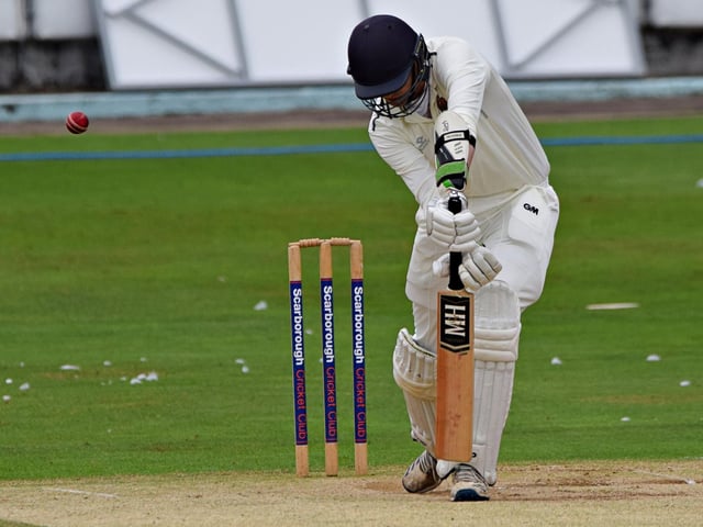 Harrogate Opener Henry Thompson plays and missed early
