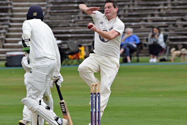 Scarborough CC swing bowler Guy Emmett bowled well to claim 2-34