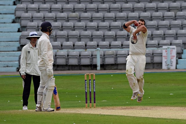 Scarborough off-spinning all-rounder Linden Gray bowled an economical spell