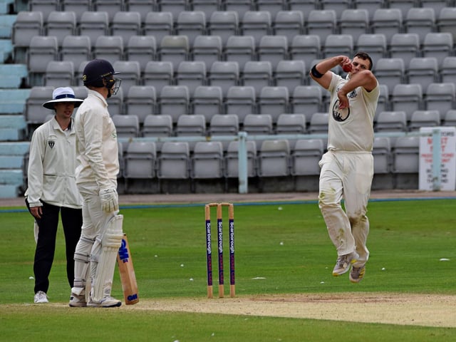 Scarborough off-spinning all-rounder Linden Gray bowled an economical spell