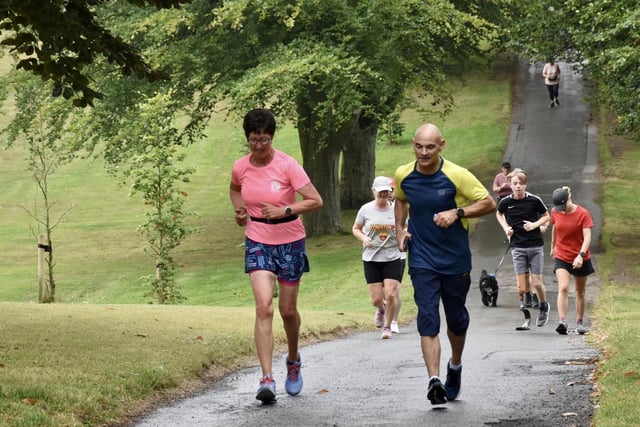 Bridlington Road Runner Lynda Gent in action at the Sewerby parkrun