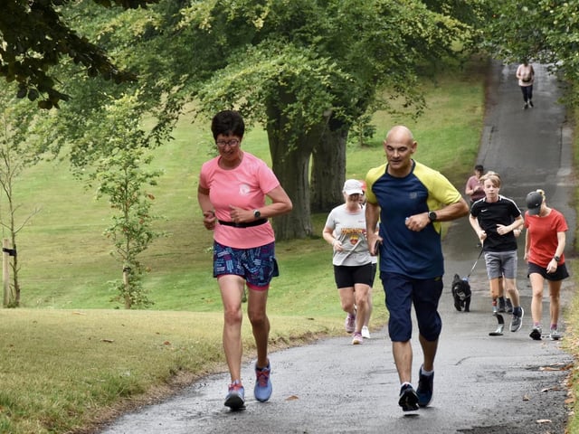Bridlington Road Runner Lynda Gent in action at the Sewerby parkrun