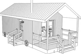 An artist's impression of what the new holiday huts could look like.