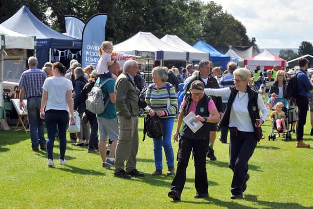 Visitors at the 100th Thornton-le-Dale show