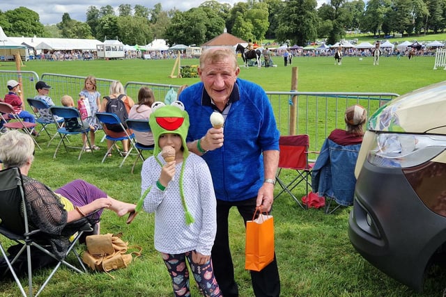 Brian Holtby from Pickering enjoys and ice cream with Granddaughter Lauren