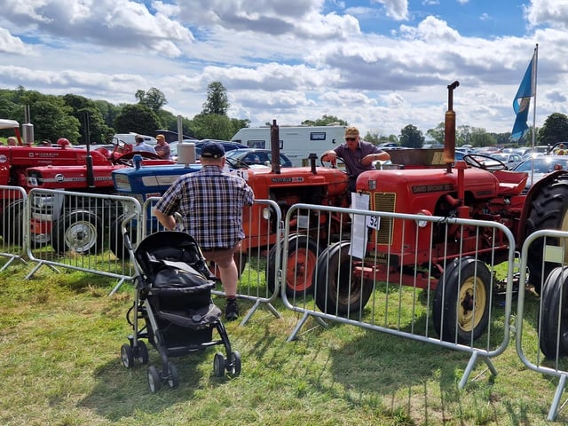 Vintage tractors on display
