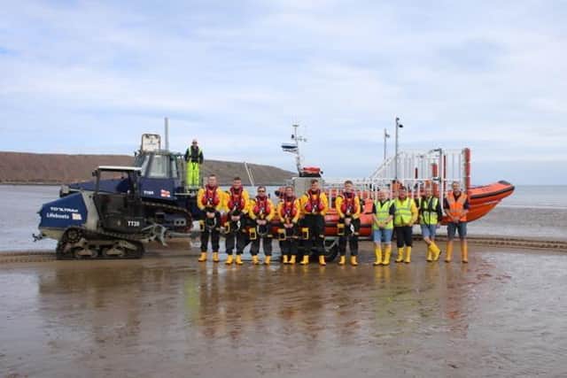 Filey RNLI volunteer lifeboat crew. Photo credit: Phill Andrews