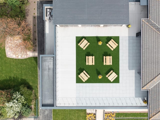 Employees have access to the roof terrace for the first time.