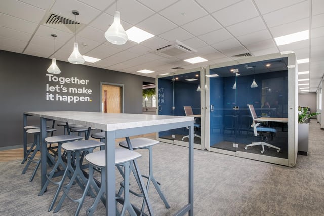 Part of the transformation includes single-use work pods and collaboration spaces.