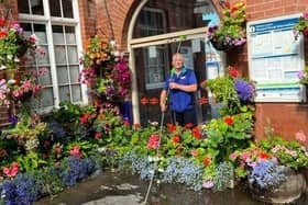 Andrew Loxton, retail supervisor at Bridlington station, was praised for his flower arrangements. Photo courtesy of Northern