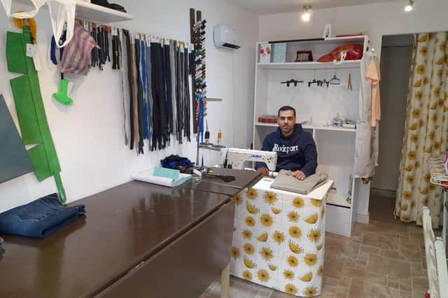 Ammar Jokhadar, originally from Damascus, opened his own business – Damascus Tailor – on Commercial Street in Norton earlier this year. Photo submitted