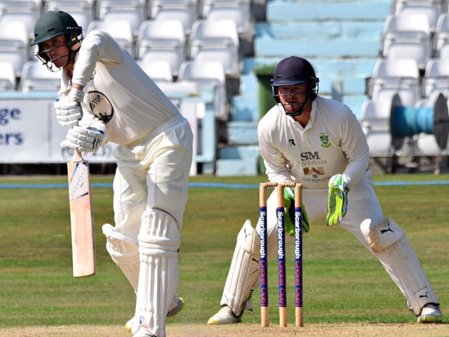 Scarborough stand-in skipper Pat Roberts in batting action