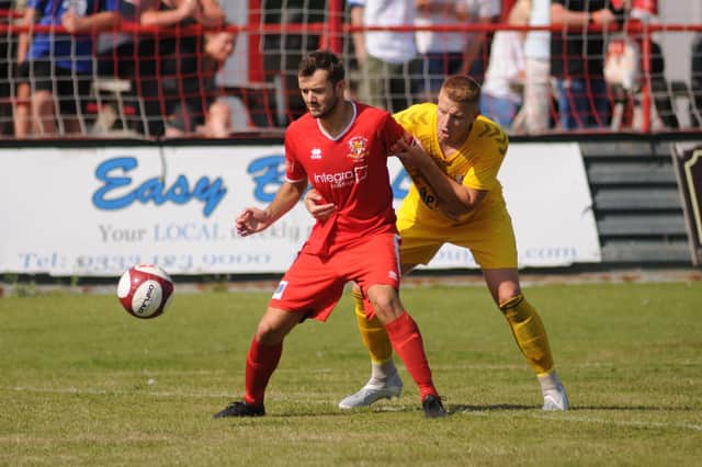 Lewis Dennison has been in top form in his new striking role for Bridlington Town this season

Photo by Dom Taylor