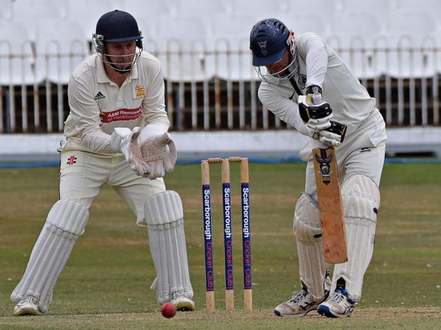 Scarborough 2nds keeper batter Tom Bussey
