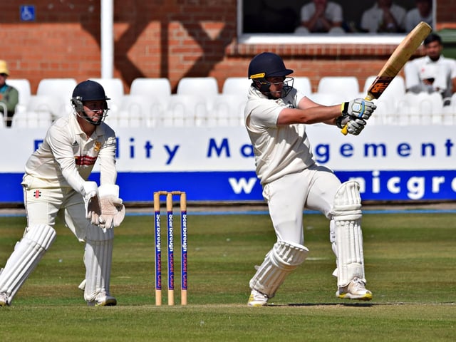 Scarborough 2nds' Charlie Hopper hits out