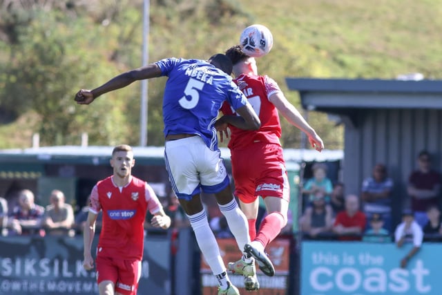 Boro's Dom Tear challenges for a header